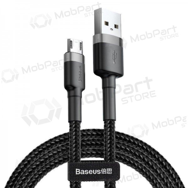 USB kaapeli Baseus Cafule Type-C 2.0m 2.0A (harmaa-musta) CATKLF-CG1