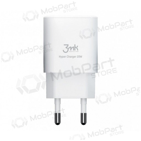 Laturi 3MK HyperCharger 20W 1xUSB-C + 1xUSB-A PD/QC