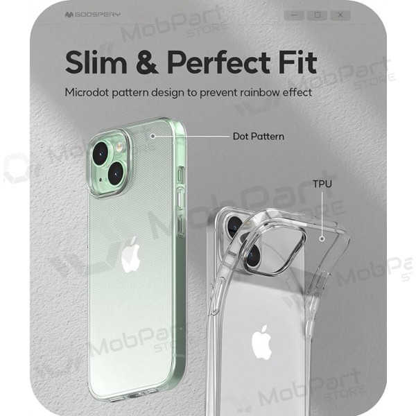 Apple iPhone 12 mini puhelinkotelo / suojakotelo Mercury Goospery "Jelly Clear" (läpinäkyvä)