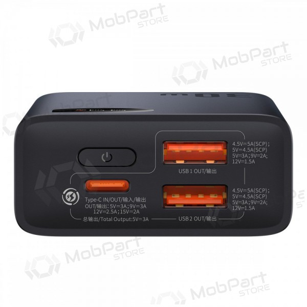 Ulkoinen paristo Power Bank Baseus Adaman2 30W 10000mAh musta PPAD040101 Ulkoinen paristo Power Bank Baseus Adaman2 30W 10000mAh musta PPAD040101