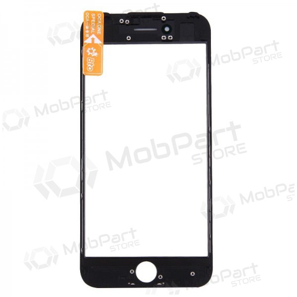 Apple iPhone 7 Näytön lasi kehyksellä ja OCA (musta) (v2) (for screen refurbishing) - Premium