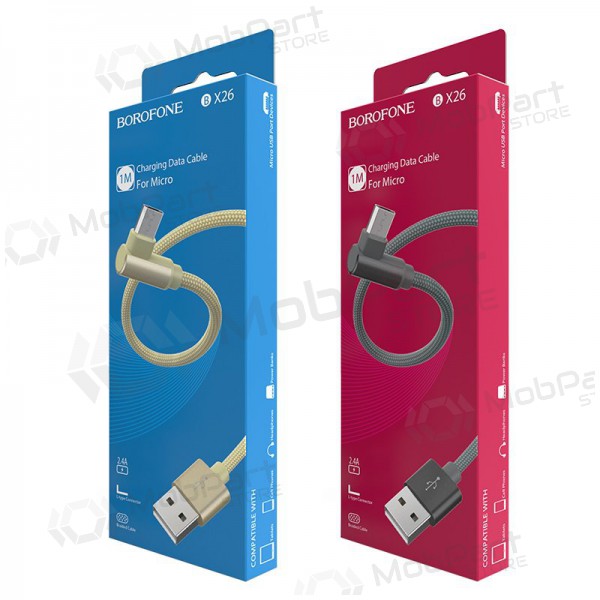 USB kaapeli Borofone BX26 microUSB 1.0m (harmaa)