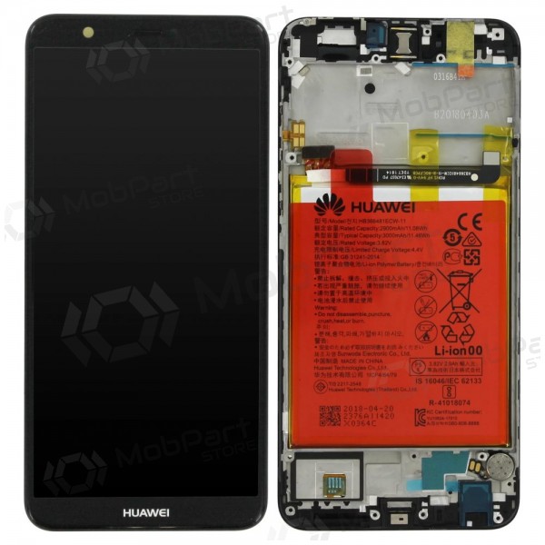 Huawei P Smart 2017 näyttö (musta) (kehyksellä ja paristo) (service pack) (alkuperäinen)