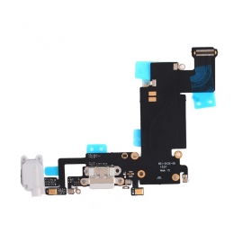 Apple iPhone 6S Plus latauspistorasian ja mikrofonin liitin (latausliitin) (harmaa) (käytetty, alkuperäinen)