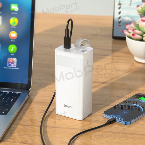 Ulkoinen paristo Power Bank Hoco J86 22.5W Quick Charge 3.0 40000mAh valkoinen Ulkoinen paristo Power Bank Hoco J86 22.5W Quick Charge 3.0 40000mAh valkoinen