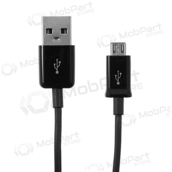 USB kaapeli microUSB (musta) 1.0m
