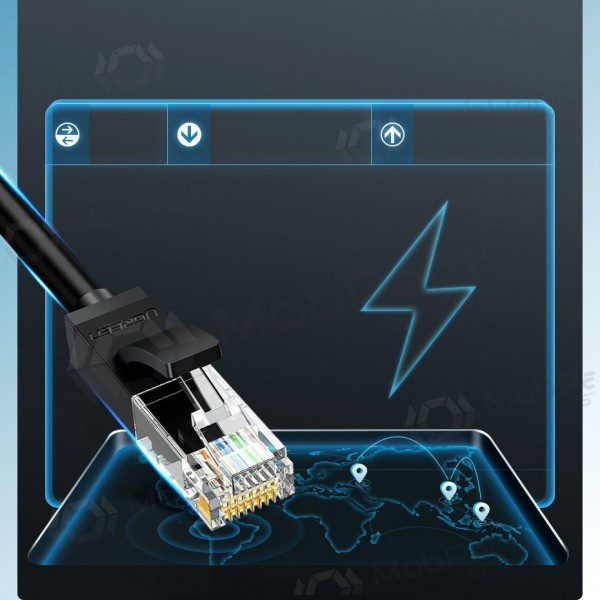 Kaapeli Ugreen RJ45 Cat 6 UTP 1000Mbps 1.0m (musta)