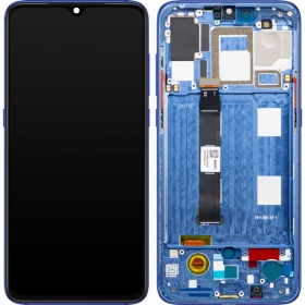 Xiaomi Mi 9 näyttö (sininen) (kehyksellä) (service pack) (alkuperäinen)