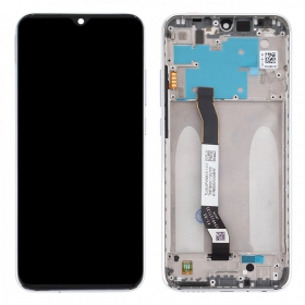 Xiaomi Redmi Note 8 / Note 8 2021 näyttö (valkoinen) (kehyksellä) (service pack) (alkuperäinen)