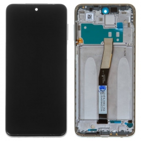 Xiaomi Redmi Note 9 Pro näyttö (valkoinen) (kehyksellä) (service pack) (alkuperäinen)
