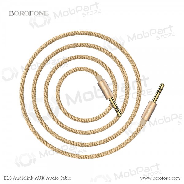 Audio sovitin 3,5mm į 3,5mm Borofone BL3 (kultainen) Audio sovitin 3,5mm į 3,5mm Borofone BL3 (kultainen)