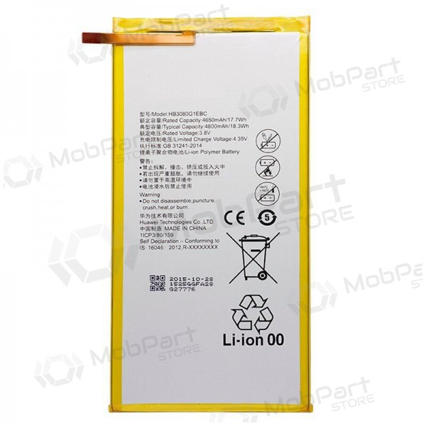 Huawei MediaPad T3 8.0 / T3 10 / T1 8.0 / T1 10 / M1 8.0 / M2 8.0 paristo, akumuliatorius Huawei MediaPad T3 8.0 / T3 10 / T1 8.0 / T1 10 / M1 8.0 / M2 8.0 paristo, akumuliatorius