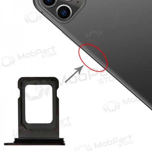 Apple iPhone 11 Pro / 11 Pro Max DUAL SIM kortin pidike harmaa (space grey) Apple iPhone 11 Pro / 11 Pro Max DUAL SIM kortin pidike harmaa (space grey)