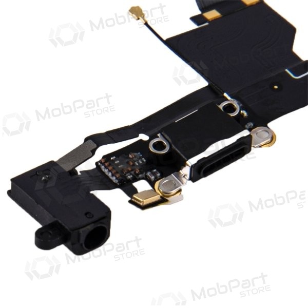 Apple iPhone SE latauspistorasian ja mikrofonin liitin (latausliitin) (musta)