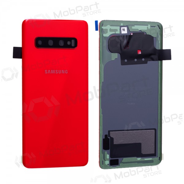Samsung G973 Galaxy S10 takaakkukansi punainen (Cardinal Red) (käytetty grade C, alkuperäinen)