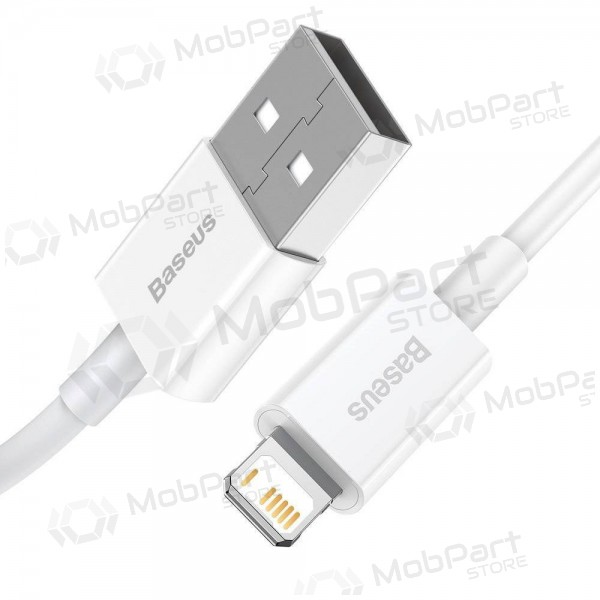 USB kaapeli Baseus Superior Lightning 2.4A 0.25m (valkoinen) CALYS-02