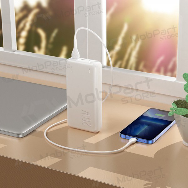 Ulkoinen paristo Power Bank Hoco J87A Type-C PD 20W+Quick Charge 3.0 20000mAh valkoinen Ulkoinen paristo Power Bank Hoco J87A Type-C PD 20W+Quick Charge 3.0 20000mAh valkoinen