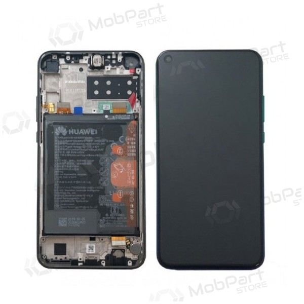 Huawei P40 Lite E näyttö (musta) (kehyksellä ja paristo) (service pack) (alkuperäinen)