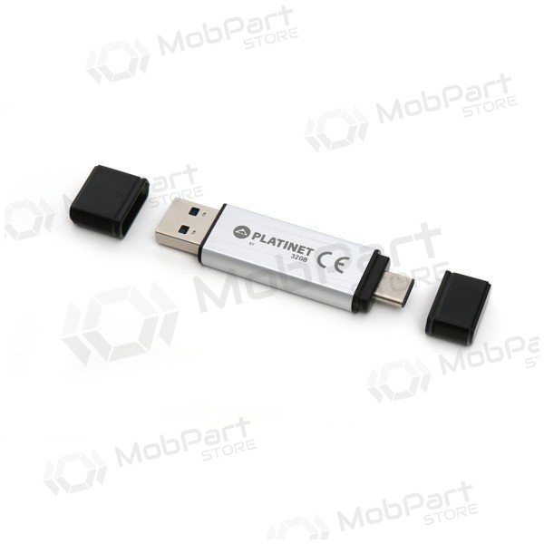 Muisti Platinet 32GB OTG USB 3.0 + Type-C (hopea)