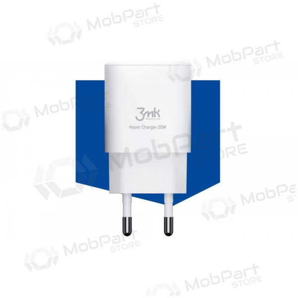 Laturi 3MK HyperCharger 20W 1xUSB-C + 1xUSB-A PD/QC