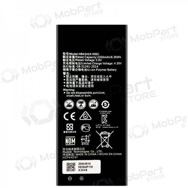 Huawei Y6 / Y5-2 / Honor 4A (HB4342A1RBC) paristo / akku (2200mAh)