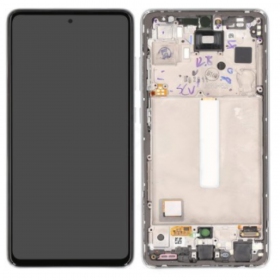 Samsung A528 Galaxy A52S 2021 näyttö (valkoinen) (kehyksellä) (service pack) (alkuperäinen)