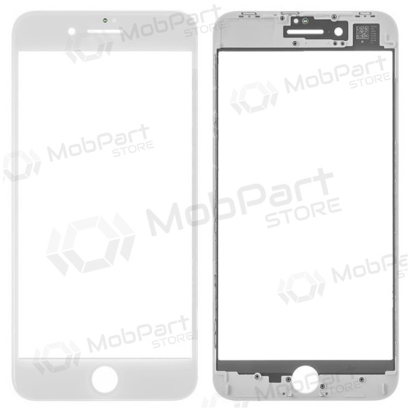 Apple iPhone 8 / SE 2020 Näytön lasi kehyksellä (valkoinen) (for screen refurbishing) - Premium