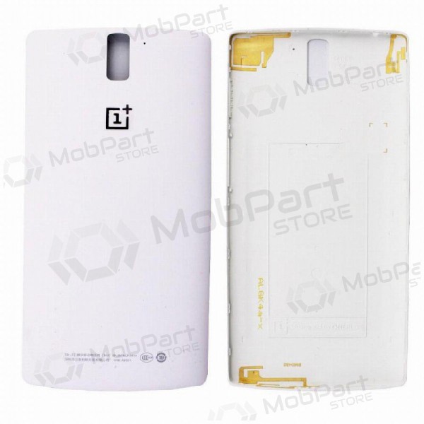 OnePlus One takaakkukansi (valkoinen) (käytetty grade A, alkuperäinen)