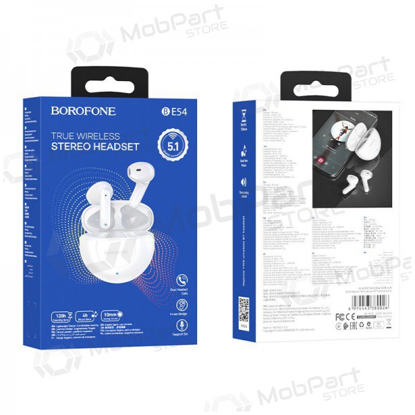 Langaton handsfree Borofone BE54 Rejoice TWS (valkoinen) Langaton handsfree Borofone BE54 Rejoice TWS (valkoinen)