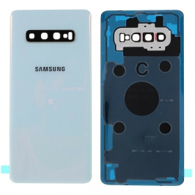 Samsung G975 Galaxy S10 Plus takaakkukansi valkoinen (Prism White) (käytetty grade A, alkuperäinen)