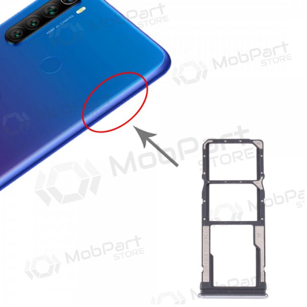 Xiaomi Redmi Note 8 / Redmi Note 8 2021 SIM kortin pidike valkoinen (Moonlight White) Xiaomi Redmi Note 8 / Redmi Note 8 2021 SIM kortin pidike valkoinen (Moonlight White)