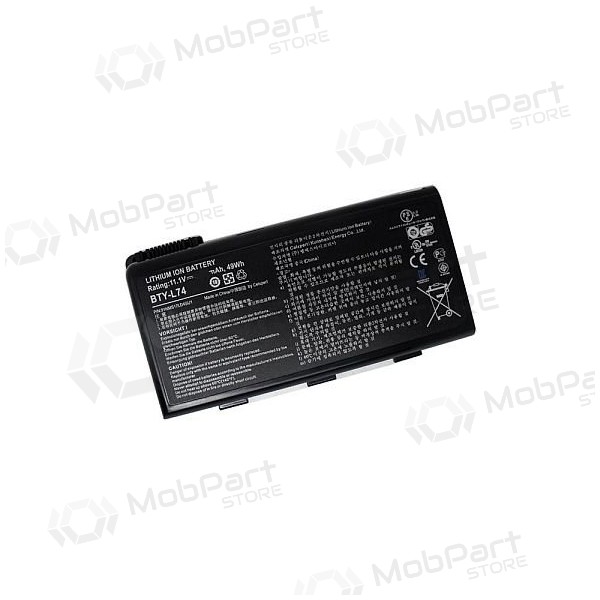 MSI BTY-L75, 5200mAh kannettavan tietokoneen akku MSI BTY-L75, 5200mAh kannettavan tietokoneen akku