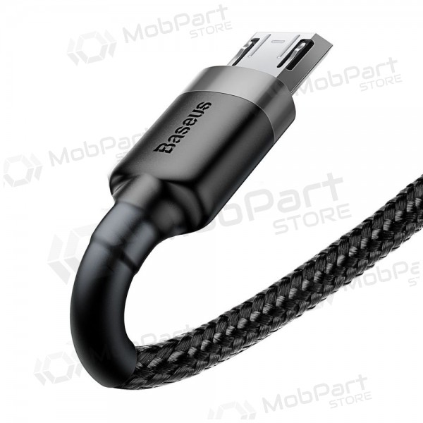 USB kaapeli Baseus Cafule microUSB 2.0m 1.5A (harmaa-musta) CAMKLF-CG1