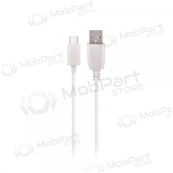 USB kaapeli Maxlife microUSB (valkoinen) 1.0m