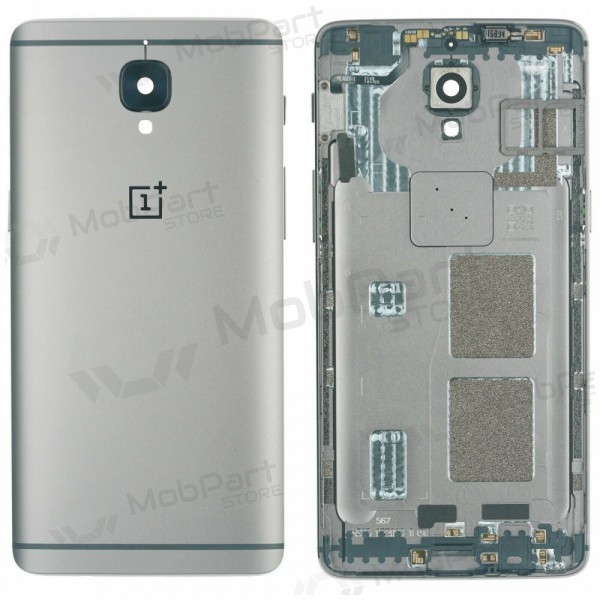 OnePlus 3 / 3T takaakkukansi (hopea) (käytetty grade C, alkuperäinen)