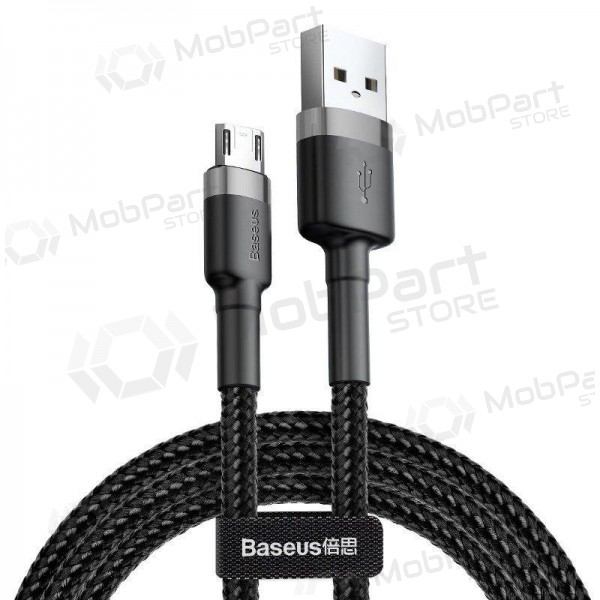 USB kaapeli Baseus Cafule microUSB 2.0m 1.5A (harmaa-musta) CAMKLF-CG1