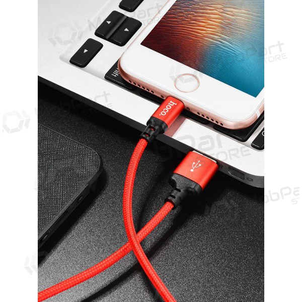 USB kaapeli Hoco X14 Lightning (punainen / musta) 1.0m