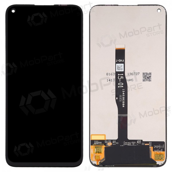 Huawei P40 Lite / Nova 6 SE / P20 Lite 2019 / Nova 5i näyttö (musta) - Premium