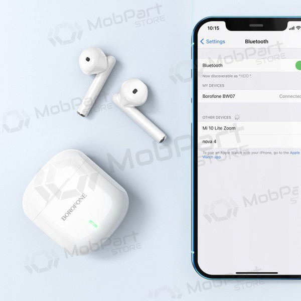 Langaton handsfree Borofone BW07 Wide TWS (valkoinen)