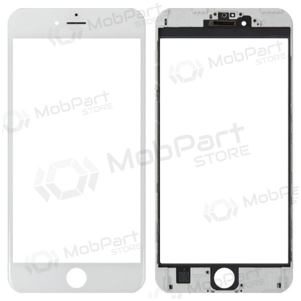 Apple iPhone 6 Plus Näytön lasi kehyksellä (valkoinen) (for screen refurbishing) - Premium