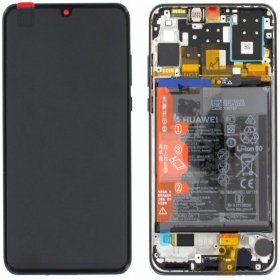 Huawei P30 Lite New Edition 2020 (02353FPX/02353DQU) näyttö (musta) (kehyksellä ja paristo) (service pack) (alkuperäinen)