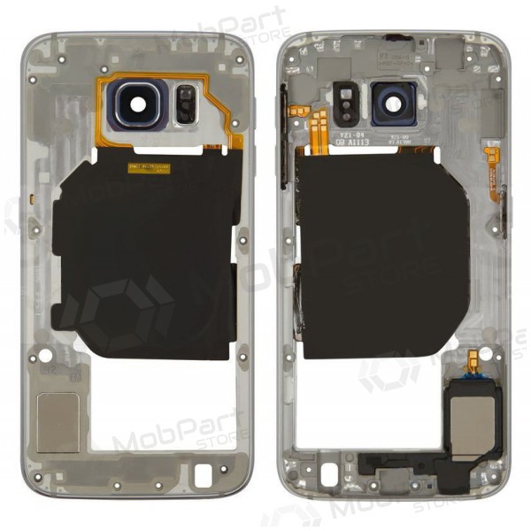 Samsung G920F Galaxy S6 sisärunko (musta) (käytetty Grade B, alkuperäinen)