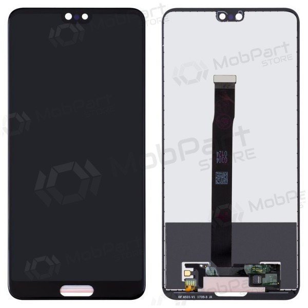 Huawei P20 LCD näyttö ja kosketuslasi (musta)
