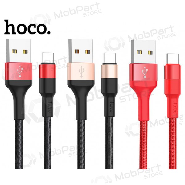 USB kaapeli Hoco X26 Type-C 1.0m (musta / kultainen)