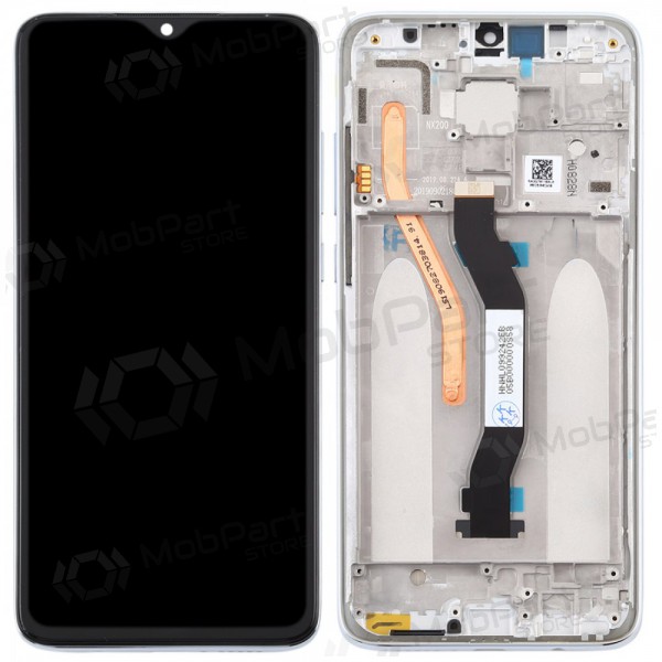 Xiaomi Redmi Note 8 Pro näyttö (valkoinen) (kehyksellä) (service pack) (alkuperäinen)