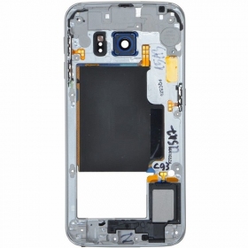 Samsung G925F Galaxy S6 Edge sisärunko (harmaa / sininen) (käytetty grade B, alkuperäinen)
