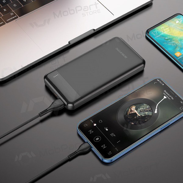 Ulkoinen paristo Power Bank Borofone BJ19 Type-C PD 20W+Quick Charge 3.0 10000mAh musta Ulkoinen paristo Power Bank Borofone BJ19 Type-C PD 20W+Quick Charge 3.0 10000mAh musta