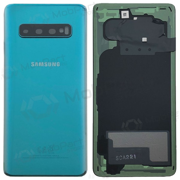 Samsung G973 Galaxy S10 takaakkukansi vihreä (Prism Green) (käytetty grade B, alkuperäinen)