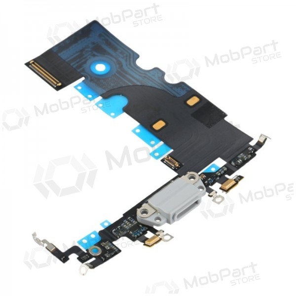 Apple iPhone 8 / SE 2020 latauspistorasian ja mikrofonin liitin (latausliitin) valkoinen (šviesiai harmaa) Apple iPhone 8 / SE 2020 latauspistorasian ja mikrofonin liitin (latausliitin) valkoinen (šviesiai harmaa)