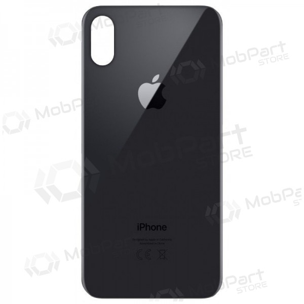 Apple iPhone X takaakkukansi harmaa (space grey) (bigger hole for camera) Apple iPhone X takaakkukansi harmaa (space grey) (bigger hole for camera)